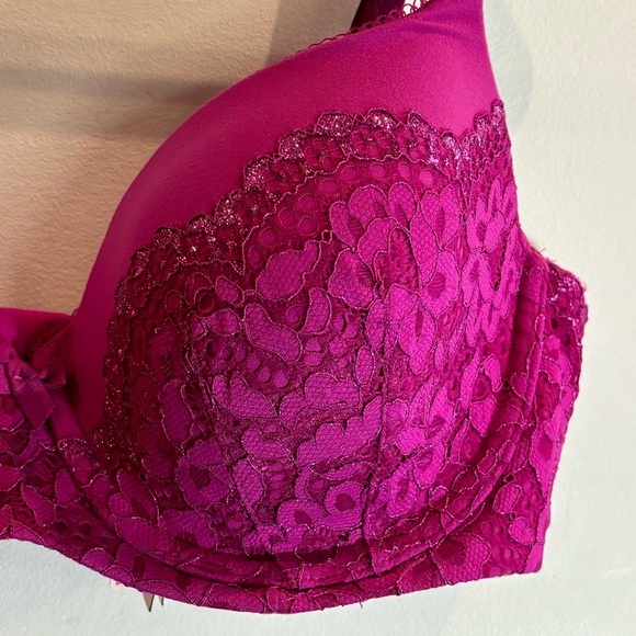 VICTORIA’S SECRET Sz 36D Sparkly Lace Underwire Light Padding Bra NEW WITH TAG - Picture 2 of 7